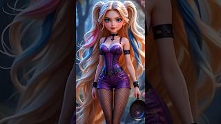 Слияние Принцесс с Харли Квинн #2 #ai #disney #анимация #edit #aiart #тренды #shorts #dccomics #топ