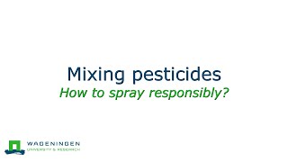 7. Mixing pesticides