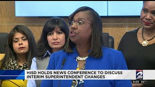 HISD holds news conference to discuss interim superintendent changes