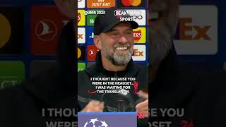 'He said it in ENGLISH!' 😂 Hilarious moment Jurgen Klopp thinks reporter is speaking in Spanish