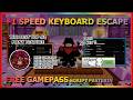 +1 SPEED KEYBOARD ESCAPE Script Pastebin 2026 AUTO FARM, AUTO WIN & SPEED, FREE GAMEPASS (NO KEY) 🏆⚡