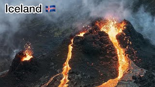 😱 A volcano erupts in IcelandIslandiyada vulqon portladi