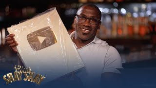 Shannon Sharpe receives GOLD plaque for Club Shay Shay reaching 1M subscribers | CLUB SHAY SHAY