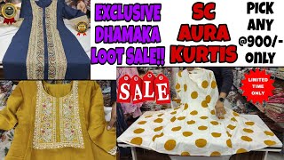 Sc Aura Kurtis | Pick any @ Rs 900 | Dhamaka Sale Offer | Biggest Manufacturer of India