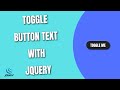 Toggle Button Text with jQuery [HowToCodeSchool.com]