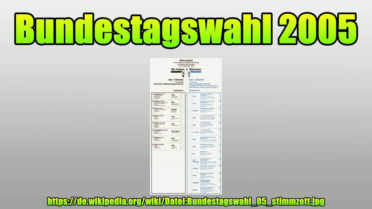 Bundestagswahl 2005 - YouTube