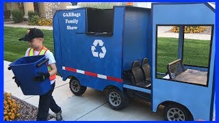 'Roman the Recycle Kid'' Drives His Recycling Truck On Halloween