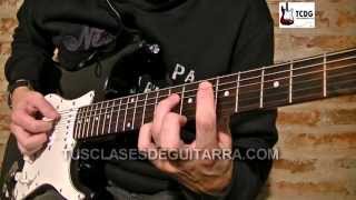 Aprender como tocar Paranoid (Black Sabbath) en guitarra acordes notas la cuerda clases curso TCDG