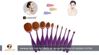 Makeup Brushes,Vander 10 Pcs Fashionable Professional Super Soft Oval Toothbrush Makeup Brush Set