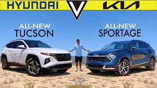FAMILY FIGHT! - 2023 Kia Sportage Hybrid vs. Hyundai Tucson Hybrid: Comparison