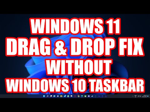 Исправление перетаскивания панели задач Windows 11 без панели задач Windows 10 #windows11