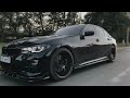 all black bmw g20 build lip side skirts spoiler diffuser