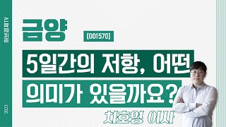 금양 (001570) - 5일간의 저항, 어떤 의미가 있을까요?