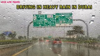 HEAVY RAIN IN DUBAI | DRIVING IN DUBAI | DRIVING IN HEAVY RAIN
