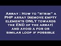 Array : How to 