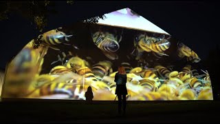 Rice Public Art project transforms temporary classrooms into colorful canvases for community artwork