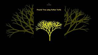 Amazing Fractal Tree Design Using Python Turtle | Python Tutorials #shorts #python