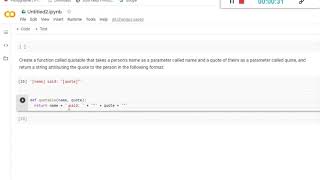 Create a function - quotable, takes a person's name as a parameter called name.