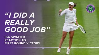 "I've been open-minded for the grass season" | Iga Swiatek First Round Interview | Wimbledon 2023