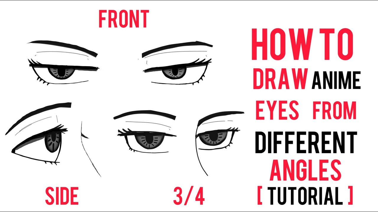 HOW TO DRAW ANIME EYES IN DIFFERENT ANGLES [ TUTORIAL ] - YouTube