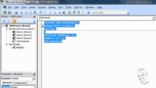 Visual Basic For Application - Excel Lesson 1