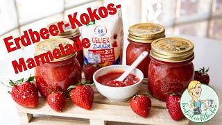 Erdbeer-Kokos-Marmelade mit dem neuen Gelierzucker von Diamant