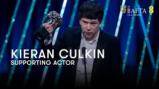Jesse Eisenbergs hilarious speech for Kieran Culkins Supporting Actor win | BAFTA Film Awards