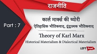 Politics, Part- 07 | ऐतिहासिक भौतिकवाद, द्वंदात्मक भौतिकवाद | Historical \u0026 Dialectical Materialism