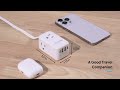 trond 20w usb c travel power strip ultra thin flat plug small extension cord