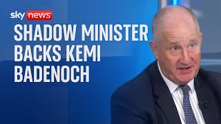 Shadow business secretary Kevin Hollinrake backing Kemi Badenoch for Tory leader