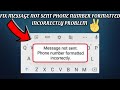 Fix 'Message not sent Phone number formatted incorrectly' Problem|| TECH SOLUTIONS BAR