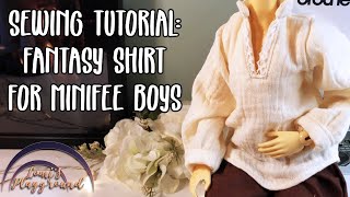 BJD Sewing Tutorial: Fantasy shirt for Minifee and Slim MSD