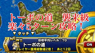 【DQMSL】新証実装！トーポの道　襲来級　5ターン攻略！