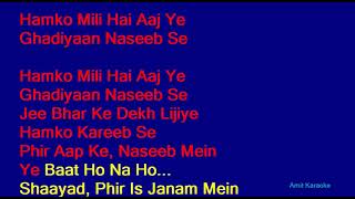 Lag Jaa Gale   Lata Mangeshkar Hindi Full Karaoke with Lyrics