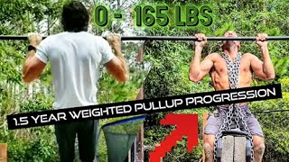 My 1.5 Year WEIGHTED PULLUP Progression | From 0 to 165 lbs (75 kg) | Increase Pullup Strength
