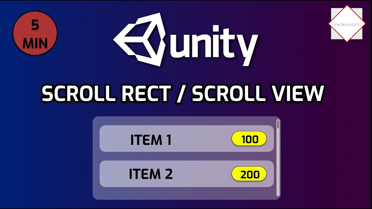 UNITY SCROLL VIEW - SCROLL RECT 2023 (HORIZONTAL - VERTICAL ) - YouTube