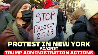 LIVE: Protesters gather in NYC against Trump administration actions | USA | America |USAID | Trump