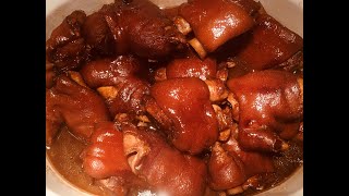 红烧猪蹄加点啤酒，味道不一样Beer Braised pork trotters, excellent taste