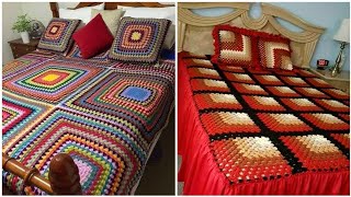 Stylish Attractive And Luxury Handmade Crochet Woolen Bedsheets Designs Ideas