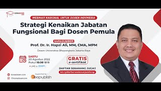 [LIVE] Webinar Untuk Dosen Indonesia : Strategi Kenaikan Jabatan Fungsional Bagi Dosen Pemula