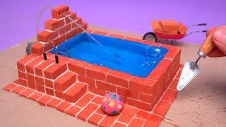 Amazing MINI POOL built with Mini Bricks and Recyclable Materials