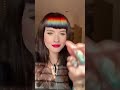 rainbow fringe bangs 🌈🌈 rainbowhair pide rain alliegreator ❤️ shorts