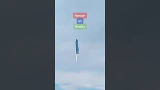 SpaceX Starship Render VS Reality #tiktok #shorts