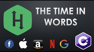 The Time in Words | Hackerrank | Medium | C# Solution |
