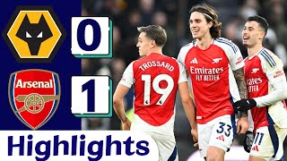 Riccardo Calafiori Goal | Wolves vs Arsenal 0-1 Goals \u0026 Highlights | Premier League 2024/25