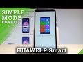 How to Enter Simple Mode in HUAWEI P Smart - EMUI Easy Mode |HardReset.Info