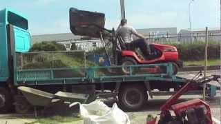 Landscaping - Cutting Long Grass with The Kubota G21, Goldoni Tractor \u0026 Sickle Bar