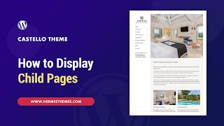 How to Display Child Pages in Castello Theme