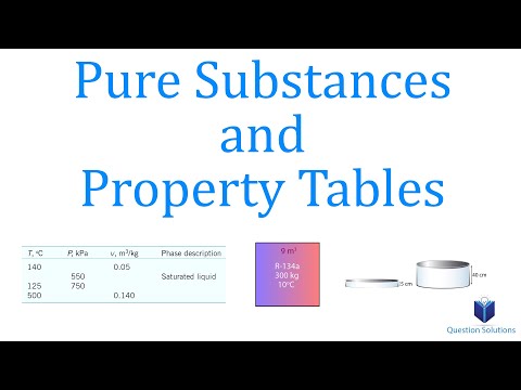 What are the properties of of pure substances?
