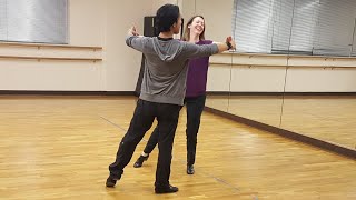Class #4 American Smooth Bronze Waltz: Continuous twinkle, chasse, and left under arm turn